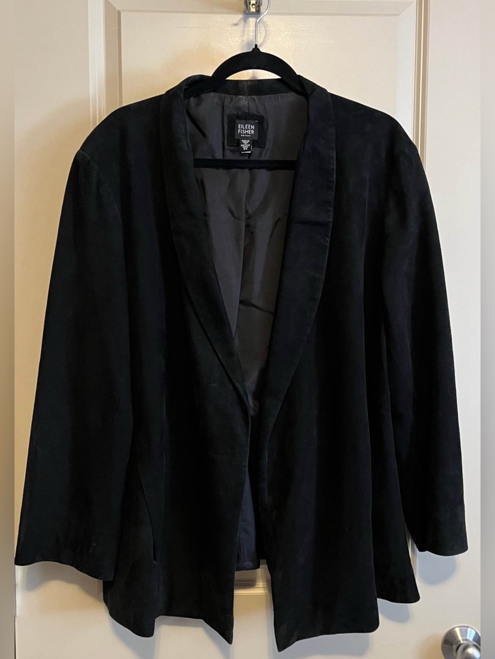 Eileen Fisher Suede Jacket Blazer Women Size 2X